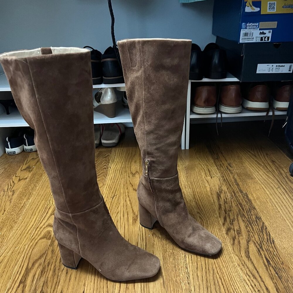 J McLaughlin Brown (Cognac) Suede Boots Sice 7.5 Womens - Picture 4 of 9
